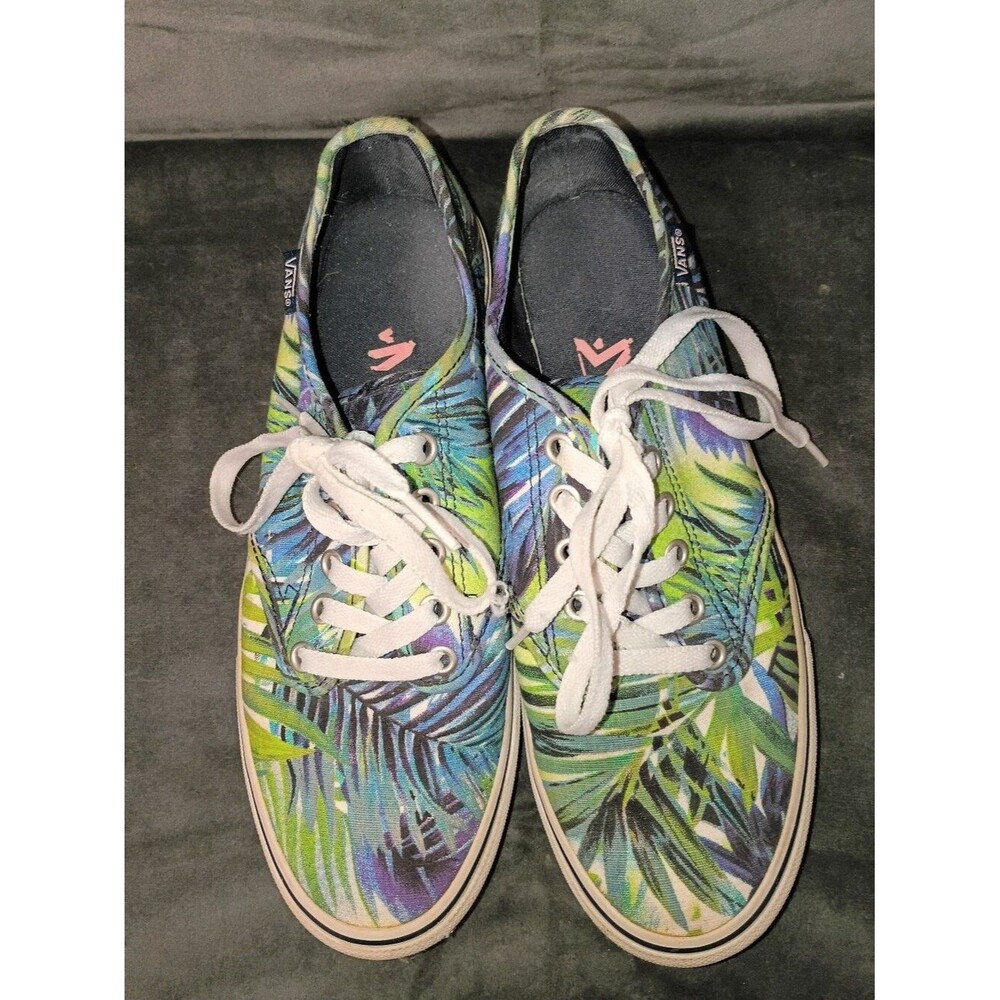 Vans Camden Low Top Multi Color Palm Leaf Print Sneakers Size 8.5